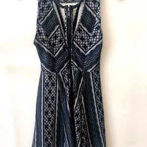 Free People Black and White Mini Dress Size 2